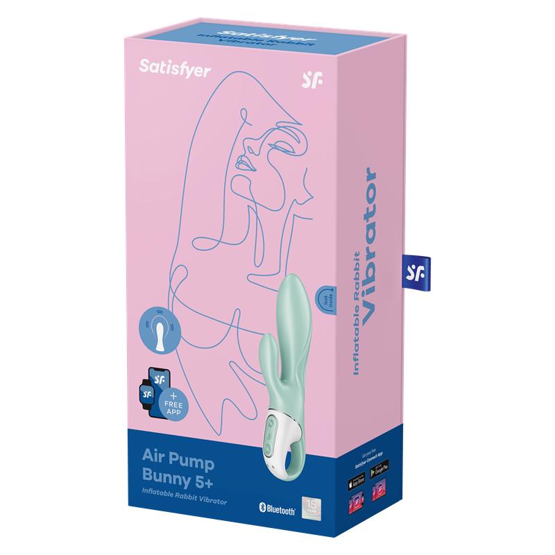 Satisfyer Air Pump Bunny 5+ con Control por App y Eje Inflable - Oferta Liquidación