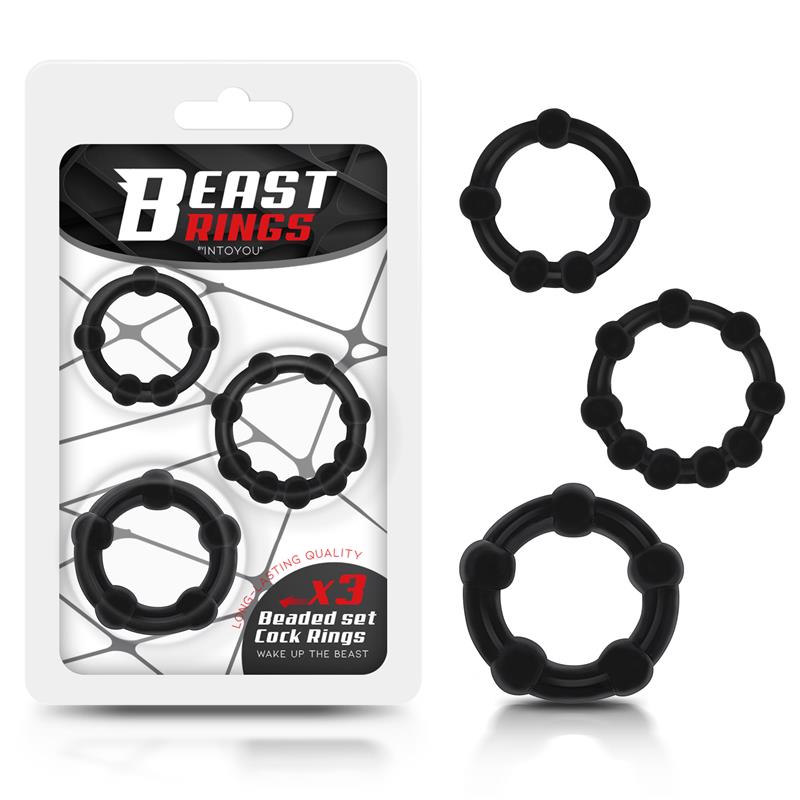 Set de Anillos para el Pene Beast Rings: Mejora tu Rendimiento y Placer